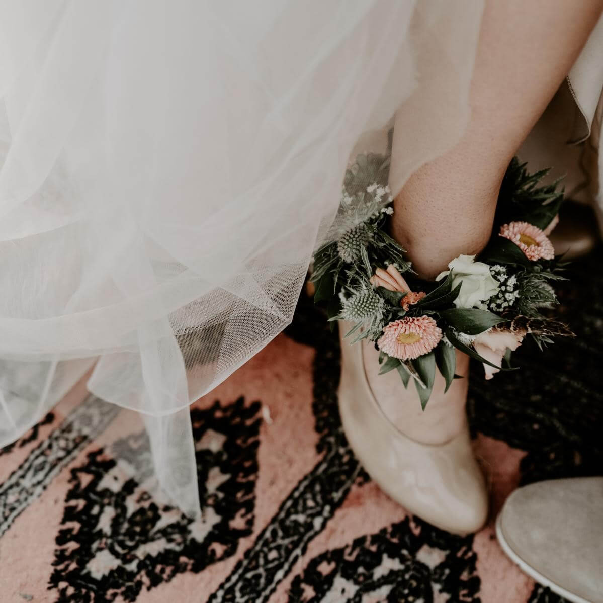 Hochzeit Blumenkranz für den Fuß